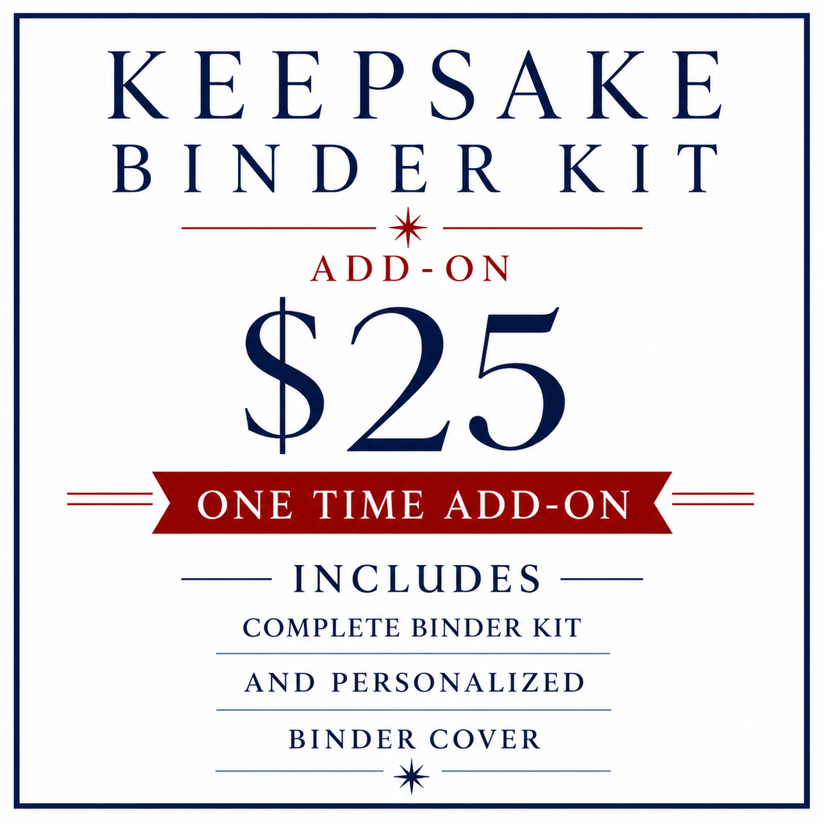 Monthly Membership Add-On | Complete Keepsake Binder Kit + Personalized Binder Cover